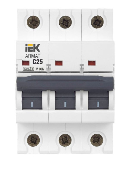 IEK ARMAT Автоматический выключатель M10N 3P C 25А IEK, AR-M10N-3-C025