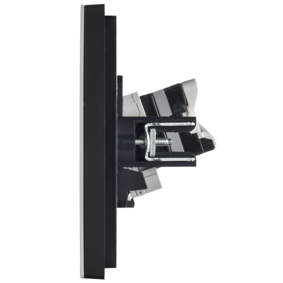 IEK FORTE&PIANO Розетка двойная RJ11+RJ45 кат.5E FP735M металл никель IEK, FP-KT20-O-1-M-K50