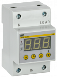 Реле напряжения РН-д однофазное 54мм 40А IEK, IVR31-1-40