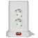 IEK DOMINIC Удлинитель У08K 8 мест 2P+PE 1,5м 3х1,0мм2 16А/250В USB A+C 20Вт белый IEK, DN-YP30-16-08-01-ZKU-K01
