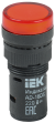 IEK Лампа AD16DS(LED)матрица d16мм красный 230В AC/DC IEK, BLS10-ADDS-230-K04-16