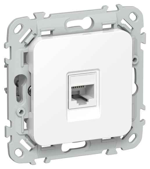 IEK FLITE Розетка компьютерная RJ45 категория 6 UTP РК6-1-0-ФлБ белый IEK, FI-K12-2-K01