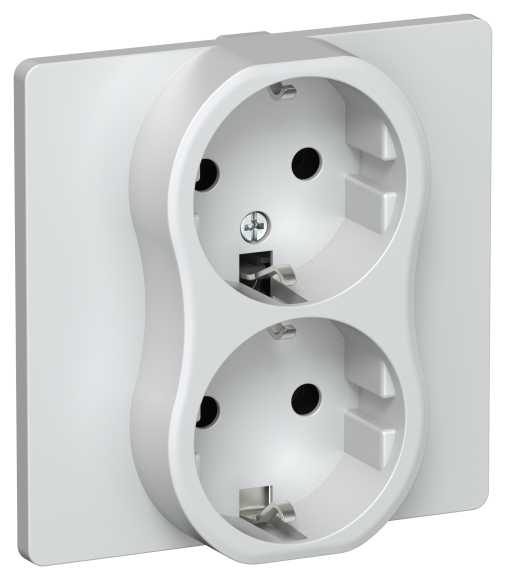 IEK FLITE Розетка 2-местная с заземлением без защитных шторок безвинтовое крепление 16А РС12-1-К-ФлЖ жемчуг IEK, FI-R21C-16-1-K36