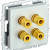 BRITE Аудиорозетка 4-местная РА10-БрЖ жемчуг IEK, BR-S40-K36