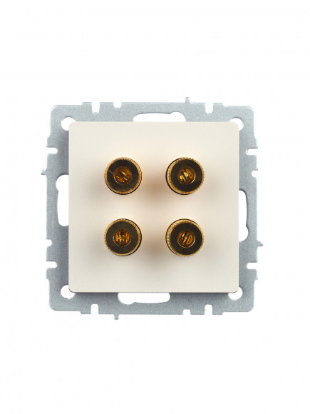 IEK BRITE Аудиорозетка 4-местная РА10-БрЖ жемчуг IEK, BR-S40-K36