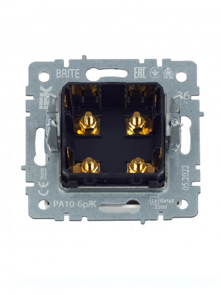 IEK BRITE Аудиорозетка 4-местная РА10-БрЖ жемчуг IEK, BR-S40-K36
