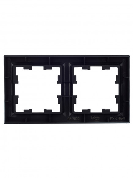 IEK BRITE Рамка 2-местная РУ-2-БрЧ черный , BR-M22-K02