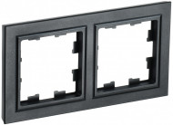 BRITE Рамка 2-местная РУ-2-БрЧ черный , BR-M22-K02