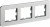 IEK BRITE Рамка 3-местная РУ-3-1-Бр металл алюминий RE IEK, BR-M32-M-01-K47