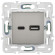 IEK SKANDY Розетка USB A+C 3,1А SK-R14N металл никель , SK-U22-D31-K50