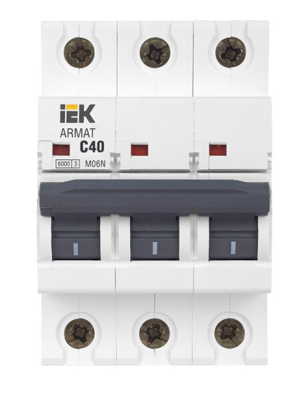 IEK ARMAT Автоматический выключатель M06N 3P C 40А IEK, AR-M06N-3-C040
