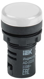 Лампа AD22DS(LED)матрица d22мм белый 230В AC/DC IEK, BLS10-ADDS-230-K01 Лампа AD22DS(LED)матрица d22мм белый 230В AC/DC IEK, BLS10-ADDS-230-K01