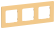 IEK FLITE Рамка 3-местная РУ-3-К-ФлЗ золотарник IEK, FI-M32-32-20-K90, Classic