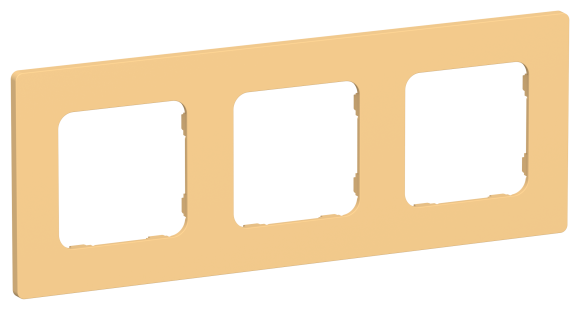 IEK FLITE Рамка 3-местная РУ-3-К-ФлЗ золотарник IEK, FI-M32-32-20-K90