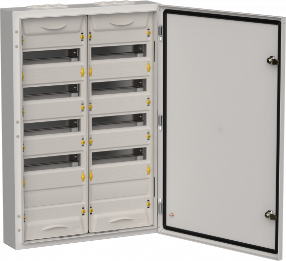 IEK TITAN 5 Корпус металлический ЩРн-120 (2х60) 835х570х140мм IP54 серый (одна дверь) IEK, TI5-50-N-2X060-54-7035