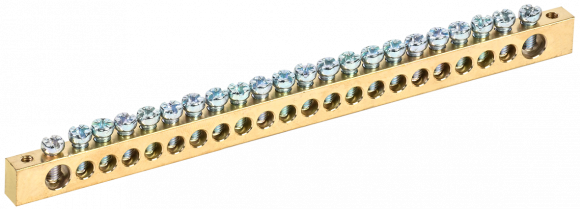 IEK Шина PEN "земля-ноль" 8х12мм 22/2 (22групп/креп по краям) IEK, YNN21-22-100