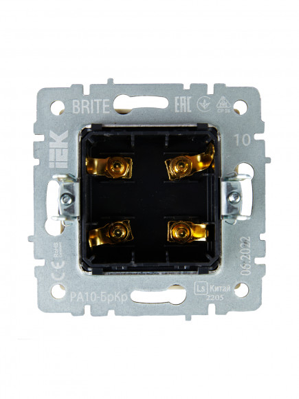 IEK BRITE Аудиорозетка 4-местная РА10-БрКр бежевый IEK, BR-S40-K10