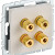 BRITE Аудиорозетка 4-местная РА10-БрКр бежевый IEK, BR-S40-K10