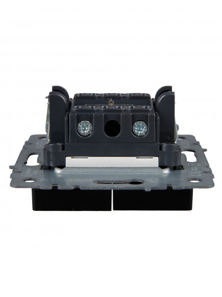 IEK BRITE Выключатель 2-клавишный с индикацией 10А ВС10-2-1-БрЧ черный , BR-V20-1-10-K02