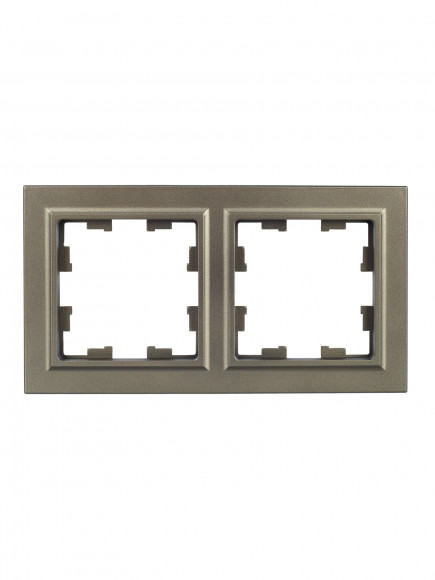 IEK BRITE Рамка 2-местная РУ-2-БрШ шампань , BR-M22-K37