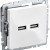 BRITE Розетка USB A+A 5В 3,1А РЮ10-1-БрБ белый IEK, BR-U21-D31-K01