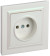 IEK BRITE Розетка 1-местная без заземления без защитных шторок 10А в сб. РСР10-1-0-БрЖ жемчуг , BR-R10-10-K36-F