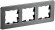 IEK BRITE Рамка 3-местная РУ-3-1-Бр металл титан RE IEK, BR-M32-M-01-K48