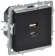 IEK BRITE Розетка USB A+C 45Вт высокоскоростная зарядка РЮ11-2-БрЧ черный IEK, BR-U22-045-K02