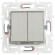 IEK SKANDY Выключатель 2-клавишный проходной 10А SK-V05N металл никель , SK-V22-0-10-K50