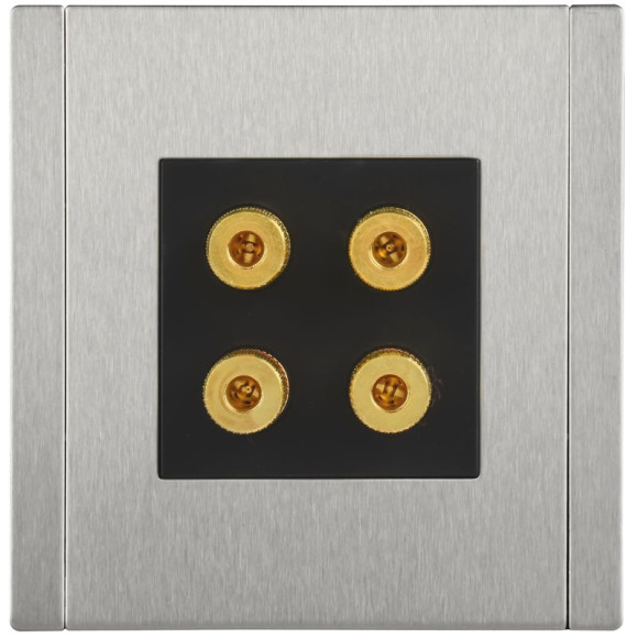 IEK FORTE&PIANO Аудиорозетка 4-местная FP739M металл никель IEK, FP-S40-M-K50