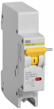 Расцепитель минимального и максимального напряжения РММ47-60М на DIN-рейку для ВА47-60M IEK, MVA31D-RMM