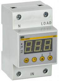 Реле напряжения РН-д однофазное 54мм 63А IEK, IVR31-1-63