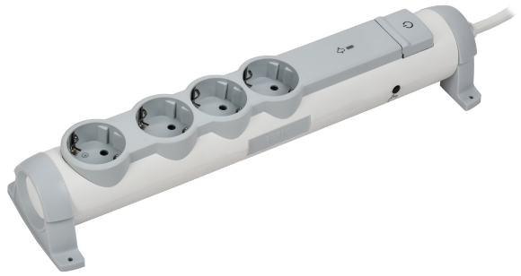 IEK COMFORT Фильтр сетевой СФ-04К 16А 3м 3х1,5мм2 белый IEK, 694696