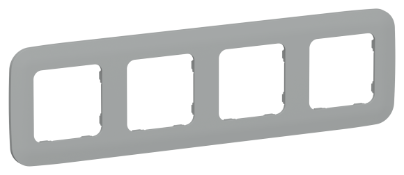 IEK FLITE Рамка 4-местная РУ-4-А-ФлС серый IEK, FI-M42-31-20-K03