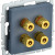 BRITE Аудиорозетка 4-местная РА10-БрМ маренго IEK, BR-S40-K35