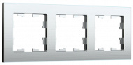 BRITE Рамка 3 -местная РУ-3-1-БрА металл алюминий , BR-M32-M-K47