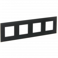 SKANDY Рамка 4-местная SK-F24G стекло графит , SK-M42-G-K53