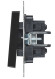 IEK BRITE Выключатель 2-клавишный перекрестный 10А ВС10-2-3-БрЧ черный IEK, BR-V23-0-10-K02