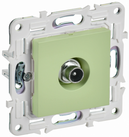 IEK SKANDY Розетка TV проходная SK-A17G мятный IEK, SK-A10-P-K06