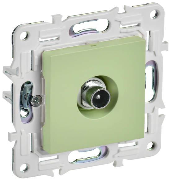 IEK SKANDY Розетка TV проходная SK-A17G мятный , SK-A10-P-K06