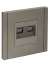 IEK FORTE&PIANO Розетка компьютерная двойная RJ45 кат.5E FP533 сталь , FP-K20-1-K46