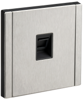 FORTE&PIANO Розетка компьютерная RJ45 кат.5E FP732M металл никель IEK, FP-K10-1-M-K50