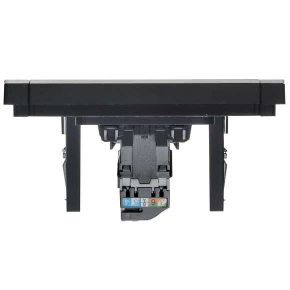 IEK FORTE&PIANO Розетка компьютерная RJ45 кат.5E FP732M металл никель IEK, FP-K10-1-M-K50