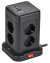 IEK DOMINIC Удлинитель У08K 8 мест 2P+PE 1,5м 3х1,0мм2 16А/250В USB A+C 20Вт черный IEK, DN-YP30-16-08-01-ZKU-K02