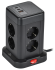 IEK DOMINIC Удлинитель У08K 8 мест 2P+PE 1,5м 3х1,0мм2 16А/250В USB A+C 20Вт черный IEK, DN-YP30-16-08-01-ZKU-K02 IEK DOMINIC Удлинитель У08K 8 мест 2P+PE 1,5м 3х1,0мм2 16А/250В USB A+C 20Вт черный IEK, DN-YP30-16-08-01-ZKU-K02