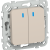FLITE Выключатель 2-клавишный кнопочный с индикацией 10А ВС12-2-1-ФлЛ льняной IEK, FI-V24-1-10-1-K88