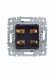 IEK BRITE Аудиорозетка 4-местная РА10-БрС сталь IEK, BR-S40-K46