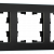 BRITE Рамка 3 -местная РУ-3-1-БрЧ металл черный IEK, BR-M32-M-K02