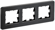 BRITE Рамка 3-местная РУ-3-1-Бр металл черный RE AL IEK, BR-M32-M-21-K02 BRITE Рамка 3-местная РУ-3-1-Бр металл черный RE AL IEK, BR-M32-M-21-K02