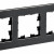 BRITE Рамка 3-местная РУ-3-1-Бр металл черный RE AL IEK, BR-M32-M-21-K02